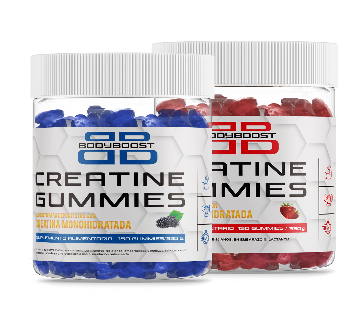 Pack 2 Creatinas Blue Raspberry y Frutilla